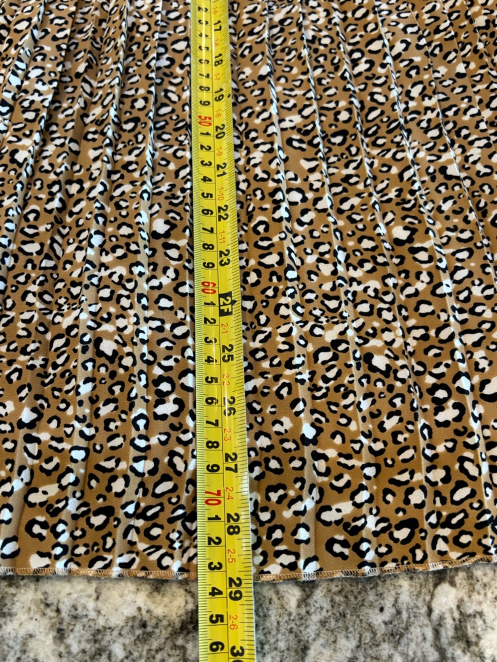 J. Crew Women’s Tan Animal Leopard-Print Pleated Midi Skirt Size 0 - Picture 7 of 7